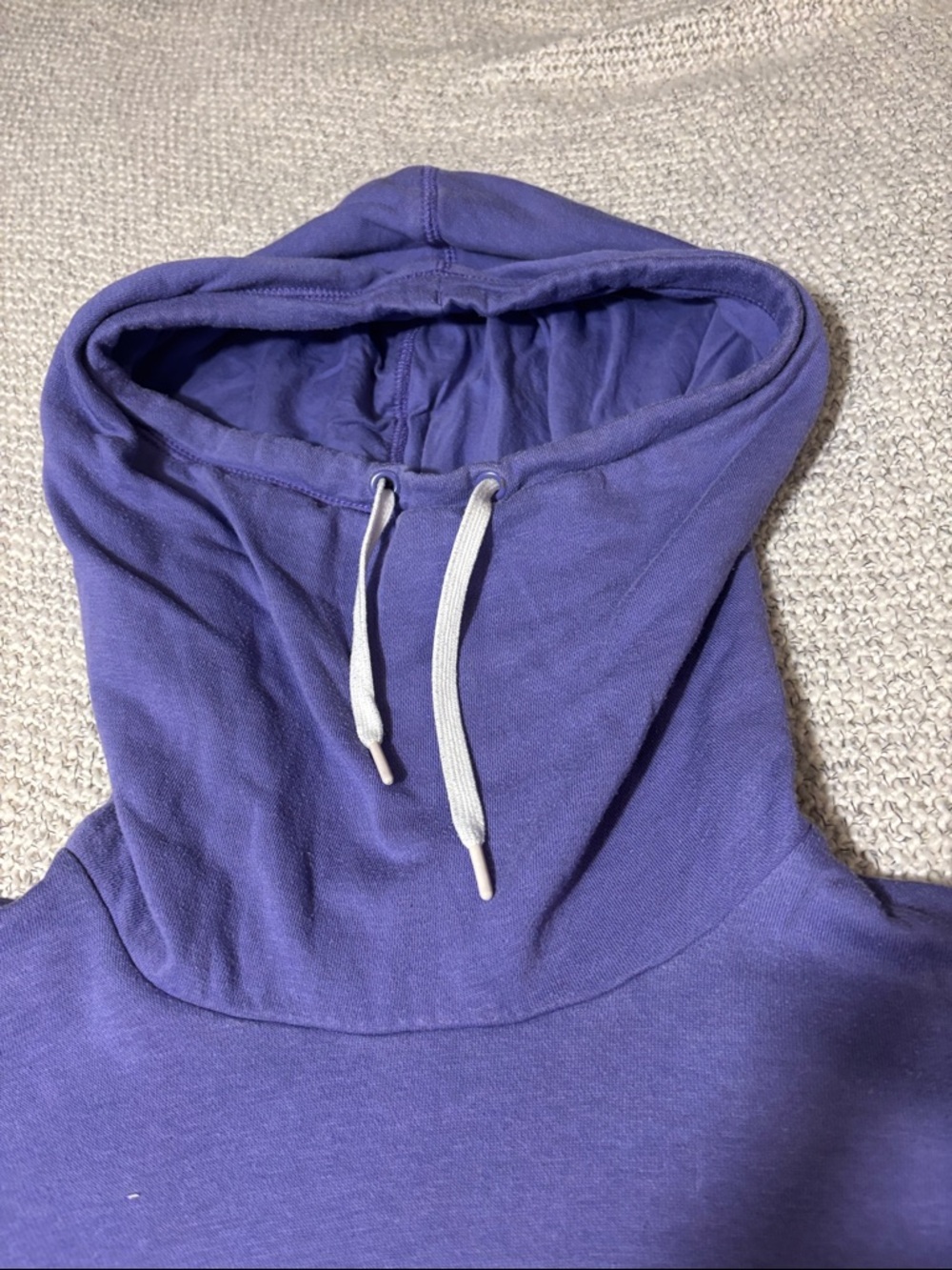 Nike Violet Purple Funnel Neck Pullover Hoodie Sweatshirt Black Swoosh - Picture 11 of 11